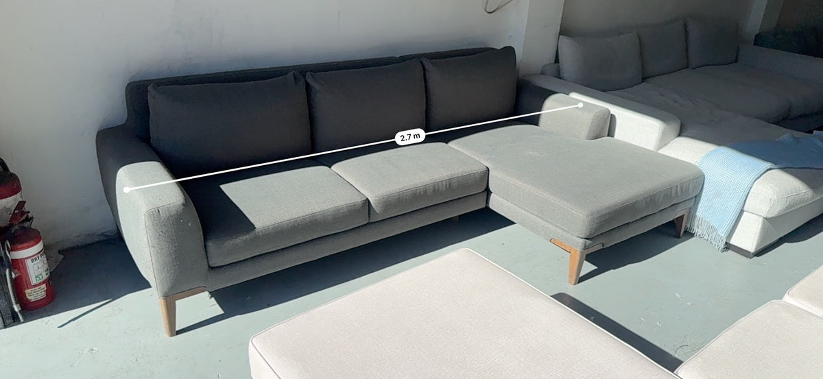 Nick Scali Charcoal L-Shape Sofa | Sydney Wide Delivery | Pre-Owned