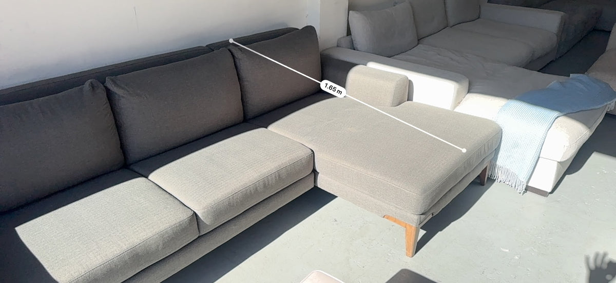 Nick Scali Charcoal L-Shape Sofa | Sydney Wide Delivery | Pre-Owned