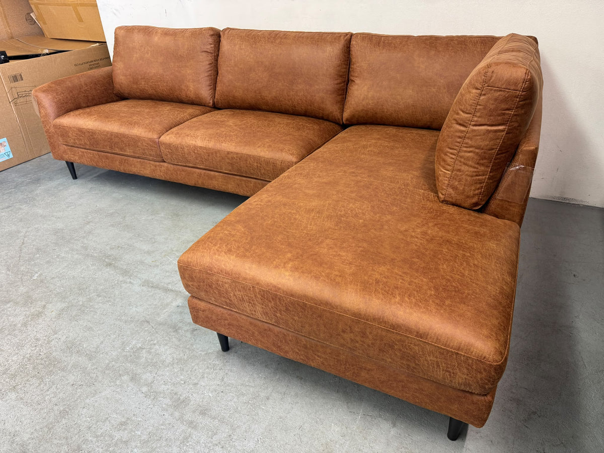 The Hudson" Mid-Century L-Shape Sofa with Chaise | Brand New | Sydney Wide Delivery