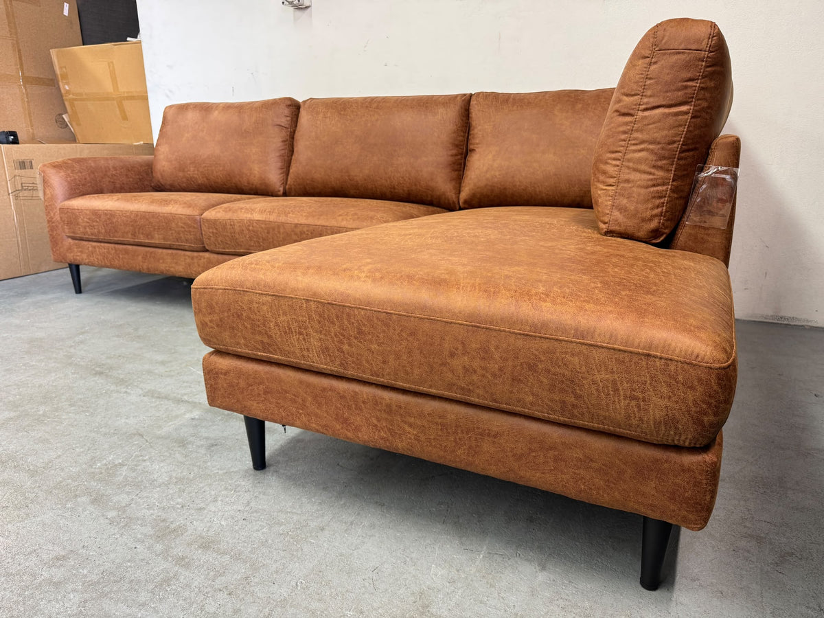 The Hudson" Mid-Century L-Shape Sofa with Chaise | Brand New | Sydney Wide Delivery