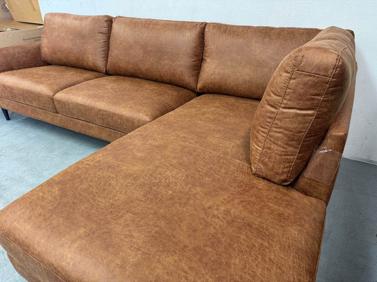 The Hudson" Mid-Century L-Shape Sofa with Chaise | Brand New | Sydney Wide Delivery