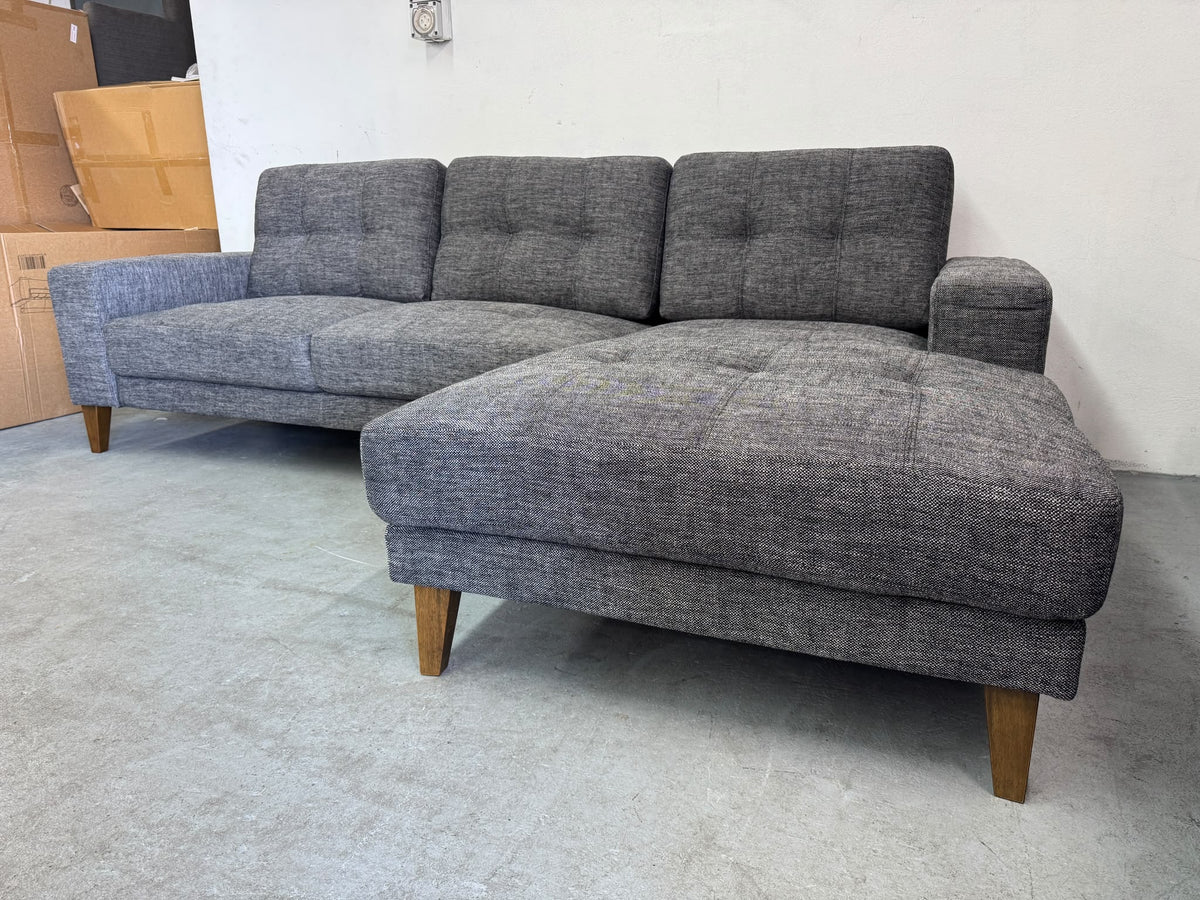 "The Maddox" Mid-Century L-Shape Sofa with Chaise | Brand New | Sydney Wide Delivery