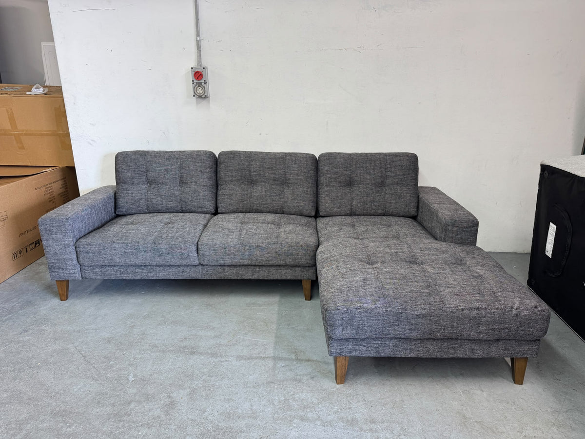 "The Maddox" Mid-Century L-Shape Sofa with Chaise | Brand New | Sydney Wide Delivery