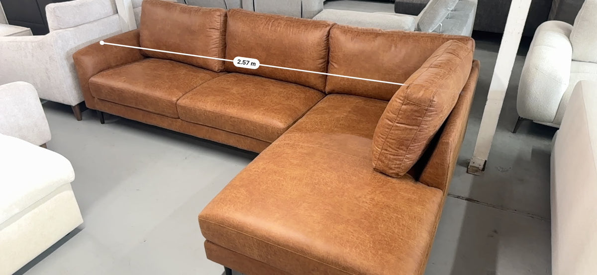 The Hudson" Mid-Century L-Shape Sofa with Chaise | Brand New | Sydney Wide Delivery