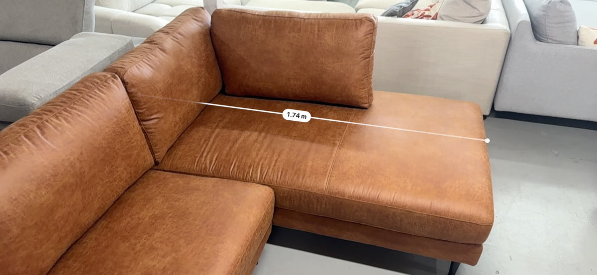 The Hudson" Mid-Century L-Shape Sofa with Chaise | Brand New | Sydney Wide Delivery