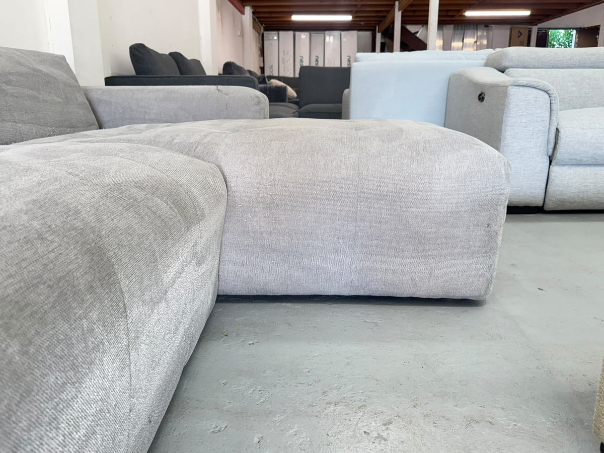 Plush Charcoal Grey L-Shape Sofa | Sydney Wide Delivery | Pre Owned