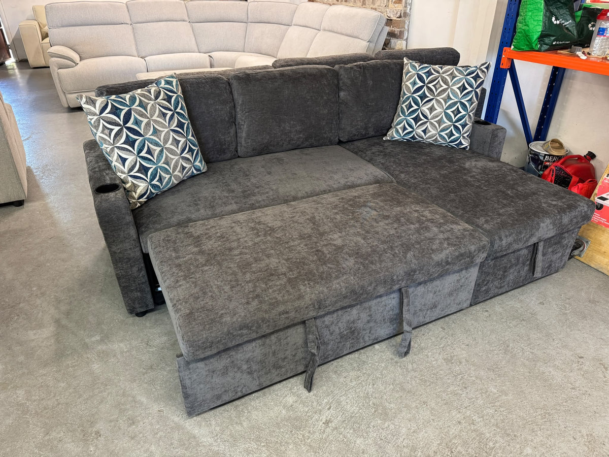 Space Saver Dark Grey Sofa Bed | Brand New L-Shape | Sydney Wide Delivery