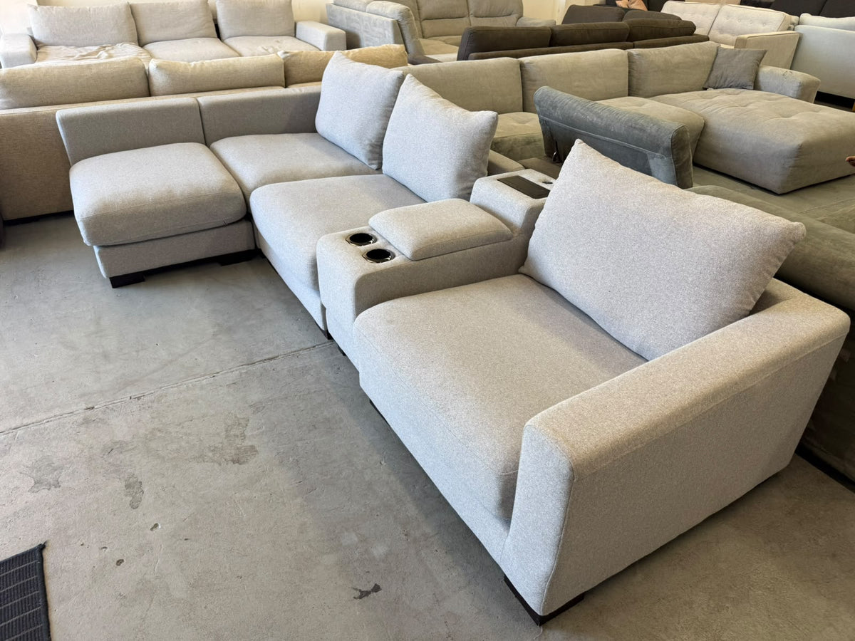 Grey L Shape Reversible Chaise | Sydney Wide Delivery | Pre Owned
