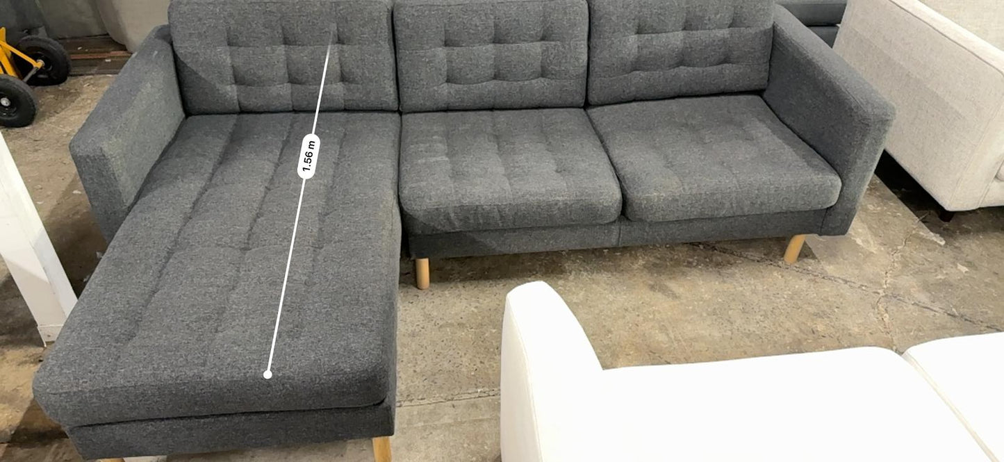 ⭐️ Charcoal grey L-Shape Sofa | Pre-owned – Steam cleaned | SYDNEY WIDE DELIVERY