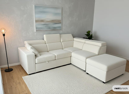 BRAND NEW - L-SHAPE SOFA BED WITH OTTOMAN – FREE DELIVERY