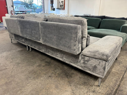 ⭐️L-Shape Velvet Sofa | Pre-owned – Steam cleaned | SYDNEY WIDE DELIVERY