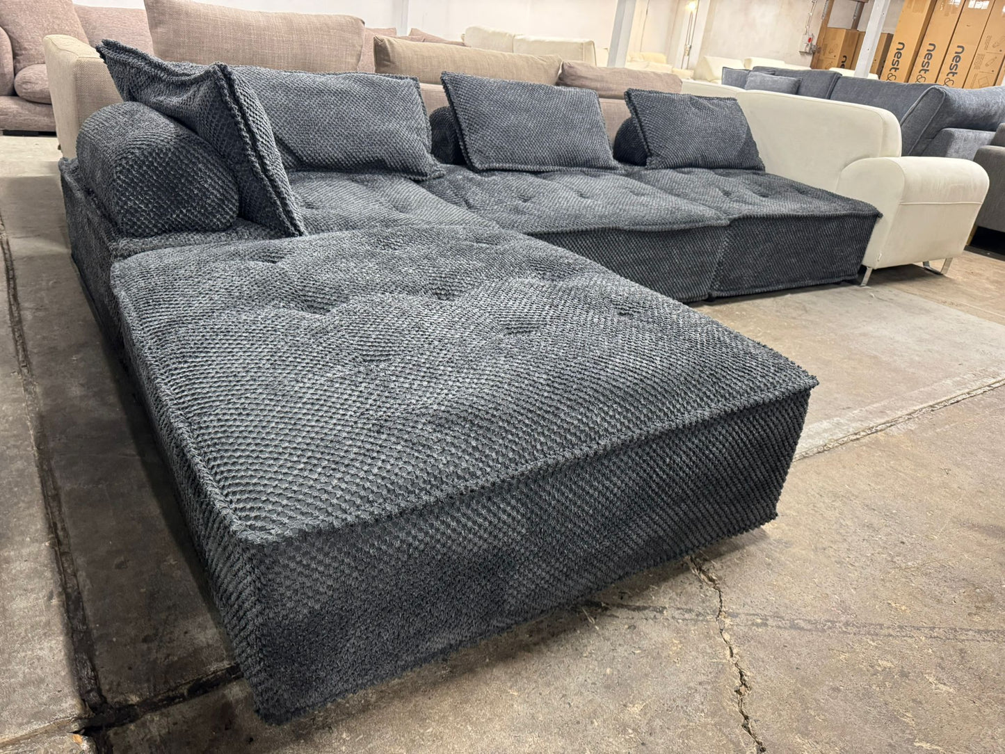 ⭐️ Modular Sofa with Ottoman | Pre-owned – Steam cleaned | SYDNEY WIDE DELIVERY