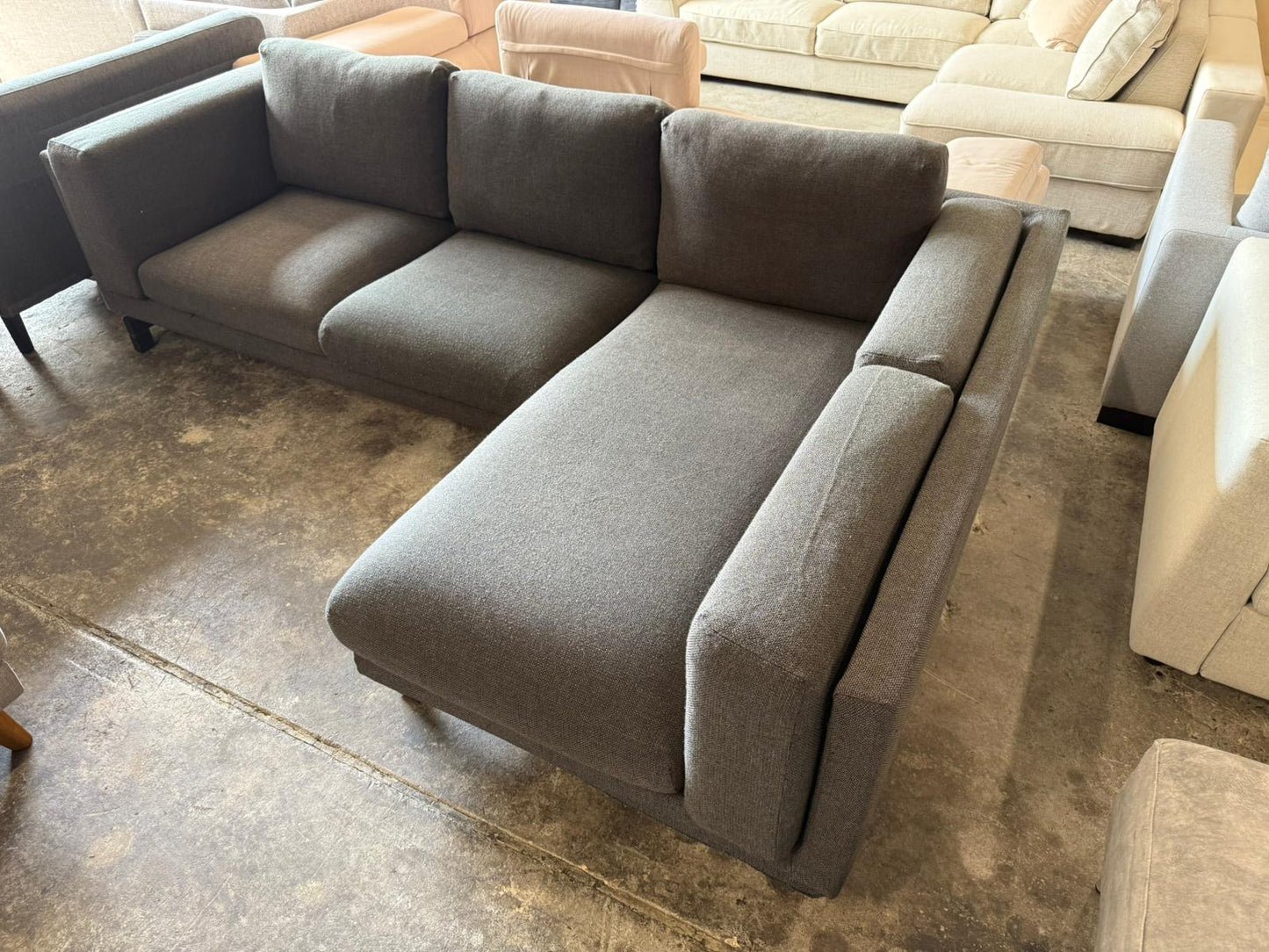 ⭐️Charcoal L-shape Sofa | Pre-owned – Steam cleaned | SYDNEY WIDE DELIVERY