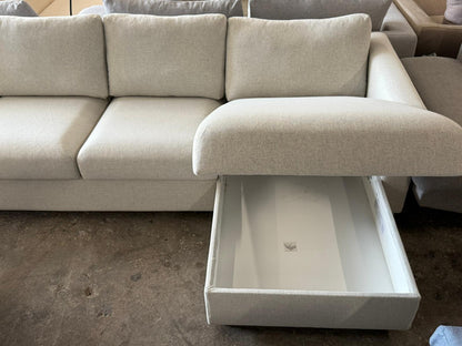 ⭐️ Cream L-shape Sofa with Storage | Pre-owned – Steam cleaned | SYDNEY WIDE DELIVERY