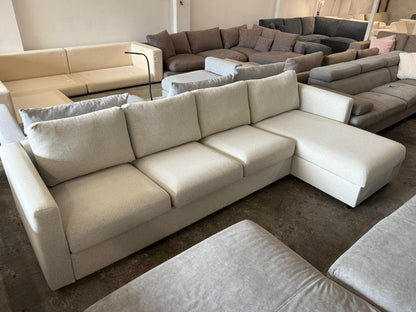 ⭐️ Cream L-shape Sofa with Storage | Pre-owned – Steam cleaned | SYDNEY WIDE DELIVERY