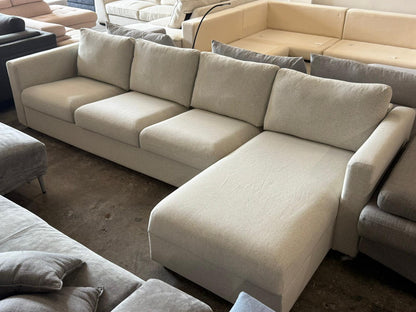 ⭐️ Cream L-shape Sofa with Storage | Pre-owned – Steam cleaned | SYDNEY WIDE DELIVERY