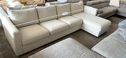 ⭐️ Cream L-shape Sofa with Storage | Pre-owned – Steam cleaned | SYDNEY WIDE DELIVERY