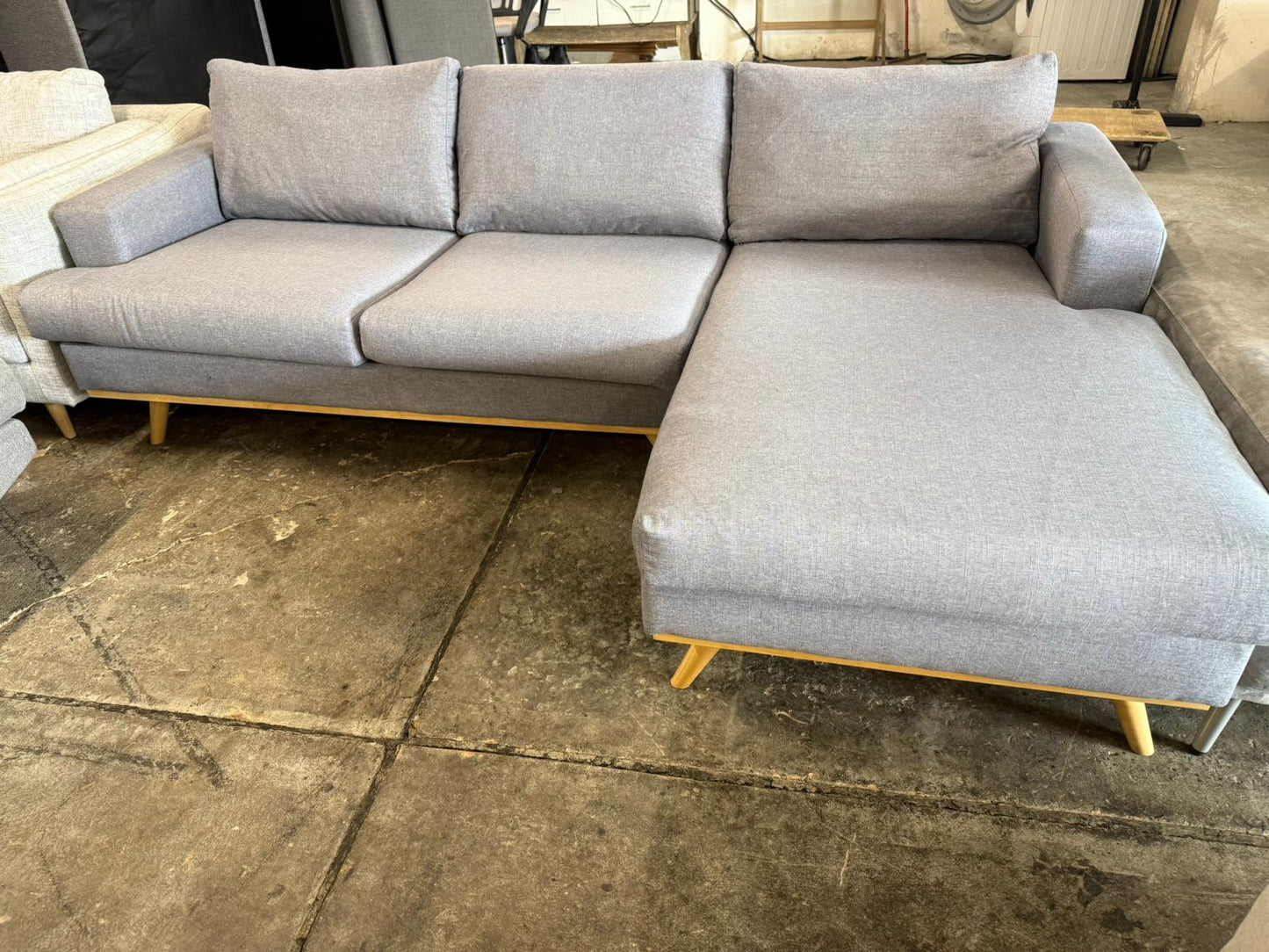 ⭐️ Grey L-shape Sofa | Pre-owned – Steam cleaned | SYDNEY WIDE DELIVERY