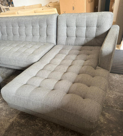 ⭐️ Lounge lovers L-Shape Charcoal Sofa  | Pre-owned – Steam cleaned | SYDNEY WIDE DELIVERY