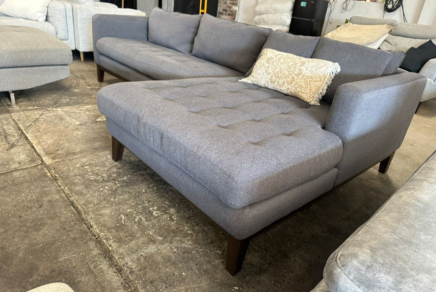 ⭐️ Freedom Marley charcoal L-Shape Sofa | Pre-owned – Steam cleaned | SYDNEY WIDE DELIVERY