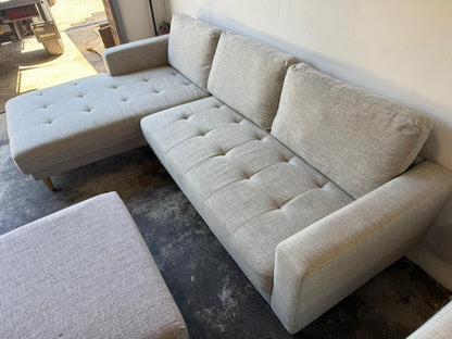 ⭐️ L-Shape Cream Sofa Pre-owned – Steam cleaned | SYDNEY WIDE DELIVERY