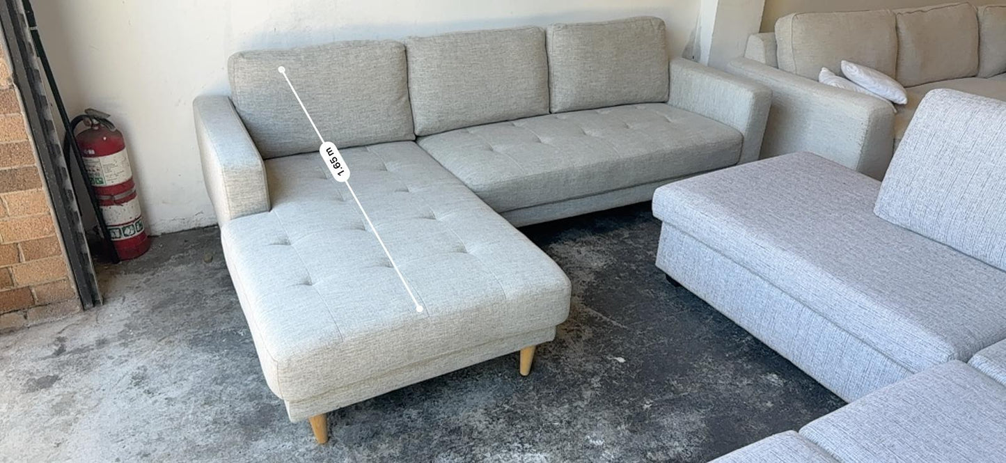 ⭐️ L-Shape Cream Sofa Pre-owned – Steam cleaned | SYDNEY WIDE DELIVERY