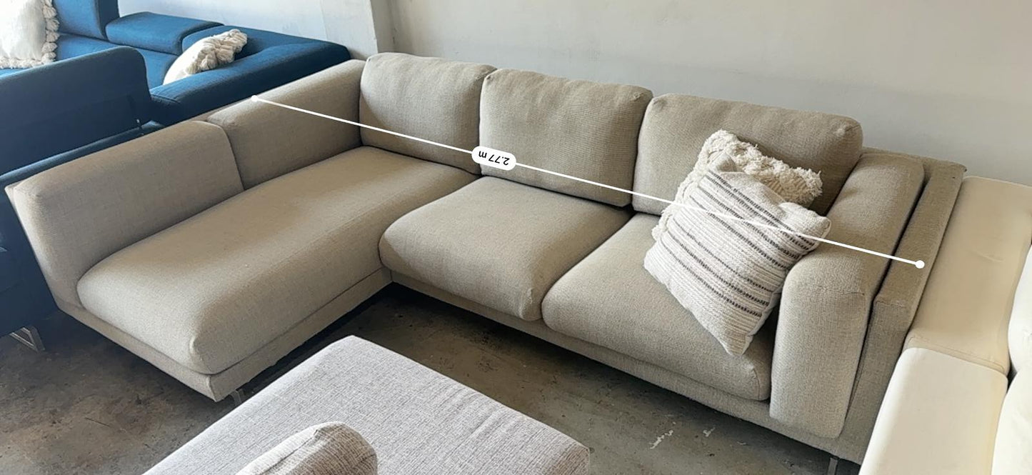 ⭐️ Beige L-shape Sofa | Pre-owned – Steam cleaned | SYDNEY WIDE DELIVERY