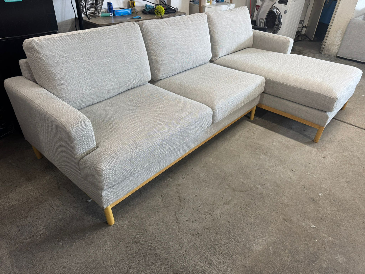 ⭐️ Beige L-shape Sofa | Pre-owned – Steam cleaned | SYDNEY WIDE DELIVERY