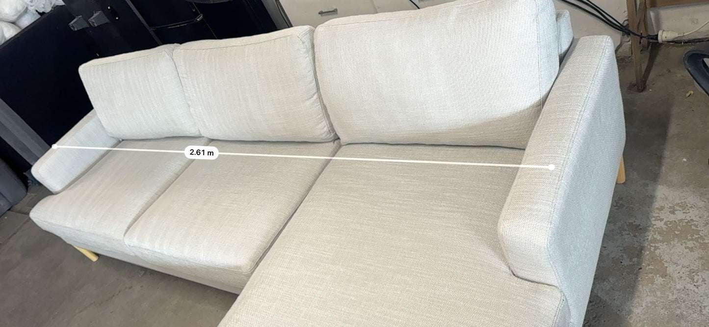 ⭐️ Beige L-shape Sofa | Pre-owned – Steam cleaned | SYDNEY WIDE DELIVERY