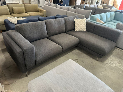 ⭐️ Charcoal grey L shape sofa | Pre-owned – Steam cleaned | SYDNEY WIDE DELIVERY