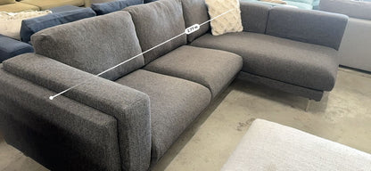 ⭐️ Charcoal grey L shape sofa | Pre-owned – Steam cleaned | SYDNEY WIDE DELIVERY