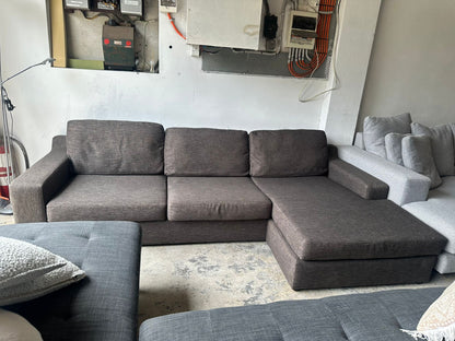 ⭐️ Brown reversible chaise sofa  | Pre-owned – Steam cleaned | SYDNEY WIDE DELIVERY