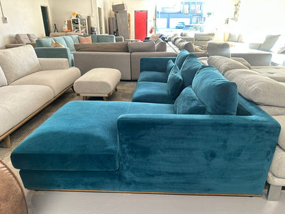 ⭐️ Castlary velvet L shape sofa  L-shape Sofa | Pre-owned – Steam cleaned | SYDNEY WIDE DELIVERY