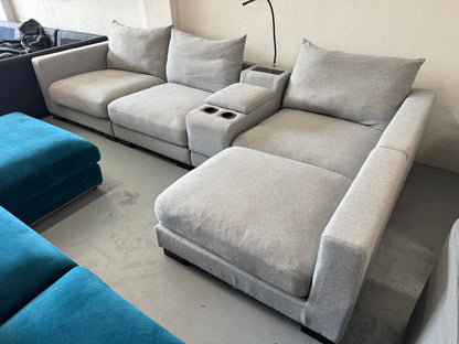 ⭐️ Harvey Norman - Gray modular reversible chaise sofa  | Pre-owned – Steam cleaned | SYDNEY WIDE DELIVERY