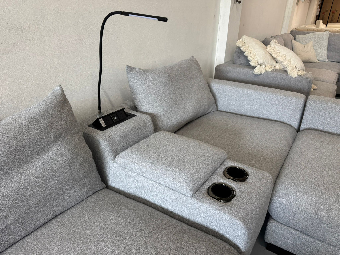 ⭐️ Harvey Norman - Gray modular reversible chaise sofa  | Pre-owned – Steam cleaned | SYDNEY WIDE DELIVERY