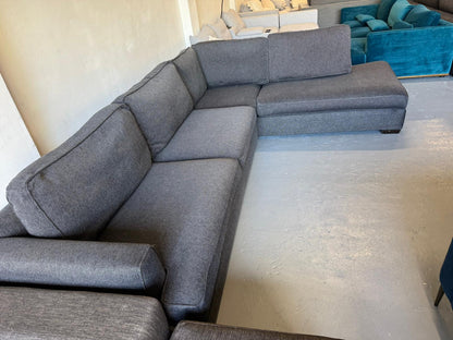 ⭐️ Charcoal L-shape Sofa | Pre-owned – Steam cleaned | SYDNEY WIDE DELIVERY