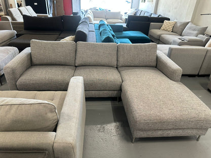 ⭐️ Grey L shape adjustable headrest sofa | Pre-owned – Steam cleaned | SYDNEY WIDE DELIVERY