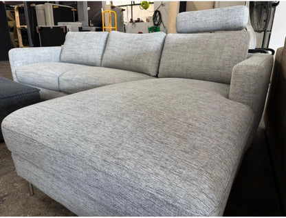 ⭐️ Grey L shape adjustable headrest sofa | Pre-owned – Steam cleaned | SYDNEY WIDE DELIVERY
