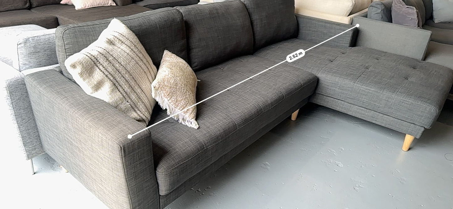 ⭐️ Charcoal L-shape Sofa | Pre-owned – Steam cleaned | SYDNEY WIDE DELIVERY