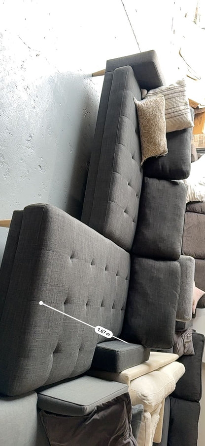 ⭐️ Charcoal L-shape Sofa | Pre-owned – Steam cleaned | SYDNEY WIDE DELIVERY
