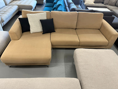 ⭐️ French beige L-shape Sofa | Pre-owned – Steam cleaned | SYDNEY WIDE DELIVERY