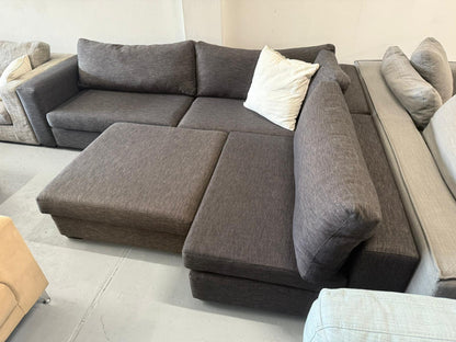 ⭐️ Charcoal modular L shape with ottoman  | Pre-owned – Steam cleaned | SYDNEY WIDE DELIVERY