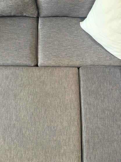 ⭐️ Charcoal modular L shape with ottoman  | Pre-owned – Steam cleaned | SYDNEY WIDE DELIVERY