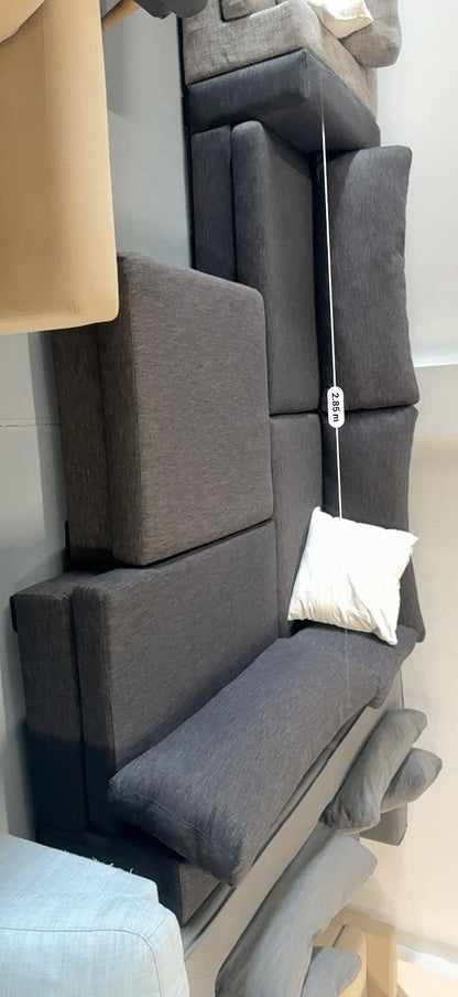 ⭐️ Charcoal modular L shape with ottoman  | Pre-owned – Steam cleaned | SYDNEY WIDE DELIVERY