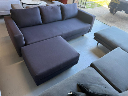 ⭐️ Koala 3 seater with ottoman (Navy blue ) | Pre-owned – Steam cleaned | SYDNEY WIDE DELIVERY