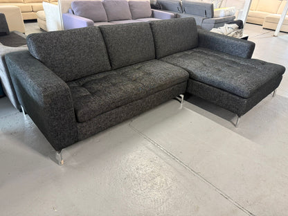 ⭐️ Nick Scali charcoal L Shape sofa | Pre-owned – Steam cleaned | SYDNEY WIDE DELIVERY