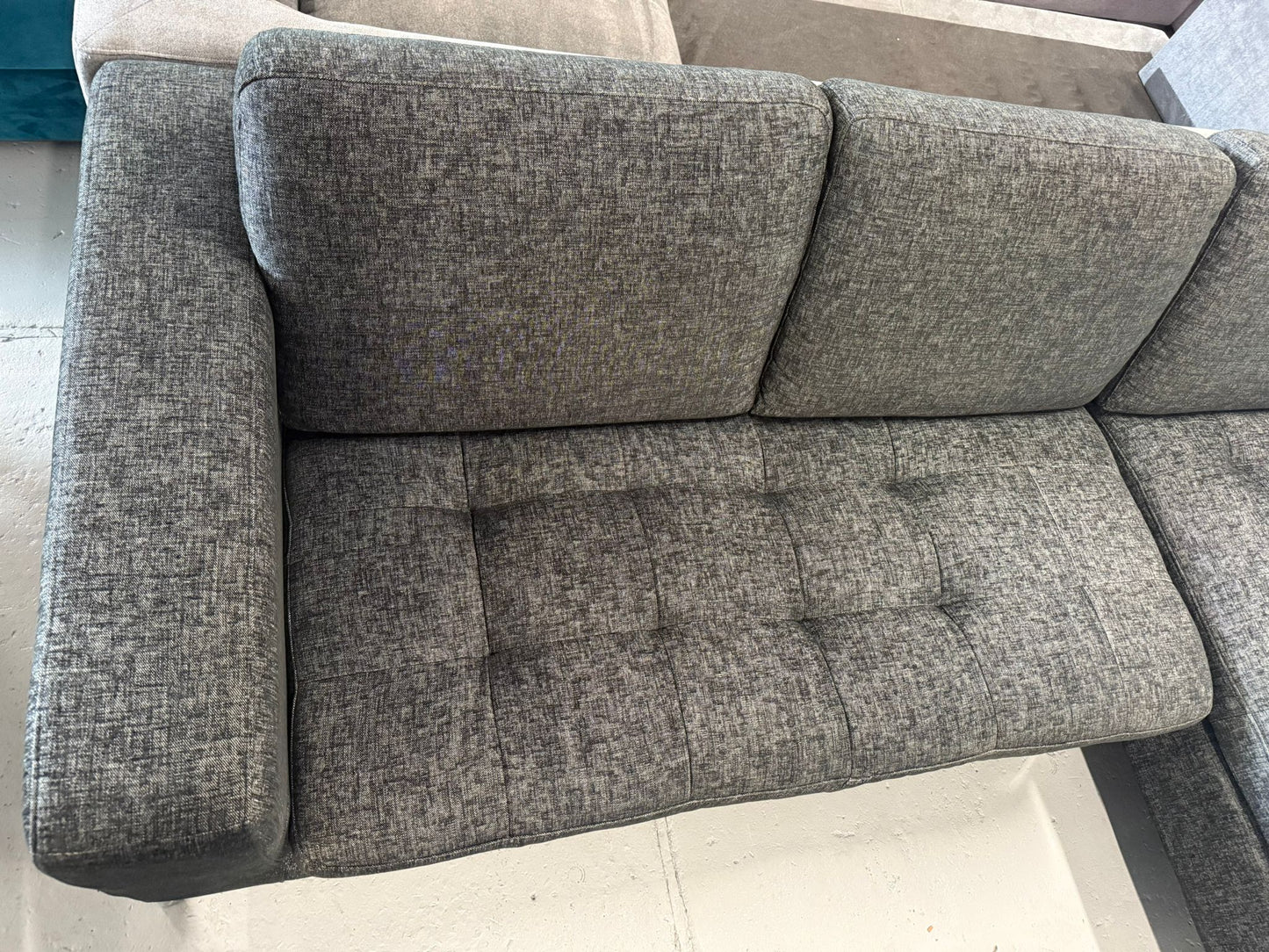 ⭐️ Nick Scali charcoal L Shape sofa | Pre-owned – Steam cleaned | SYDNEY WIDE DELIVERY