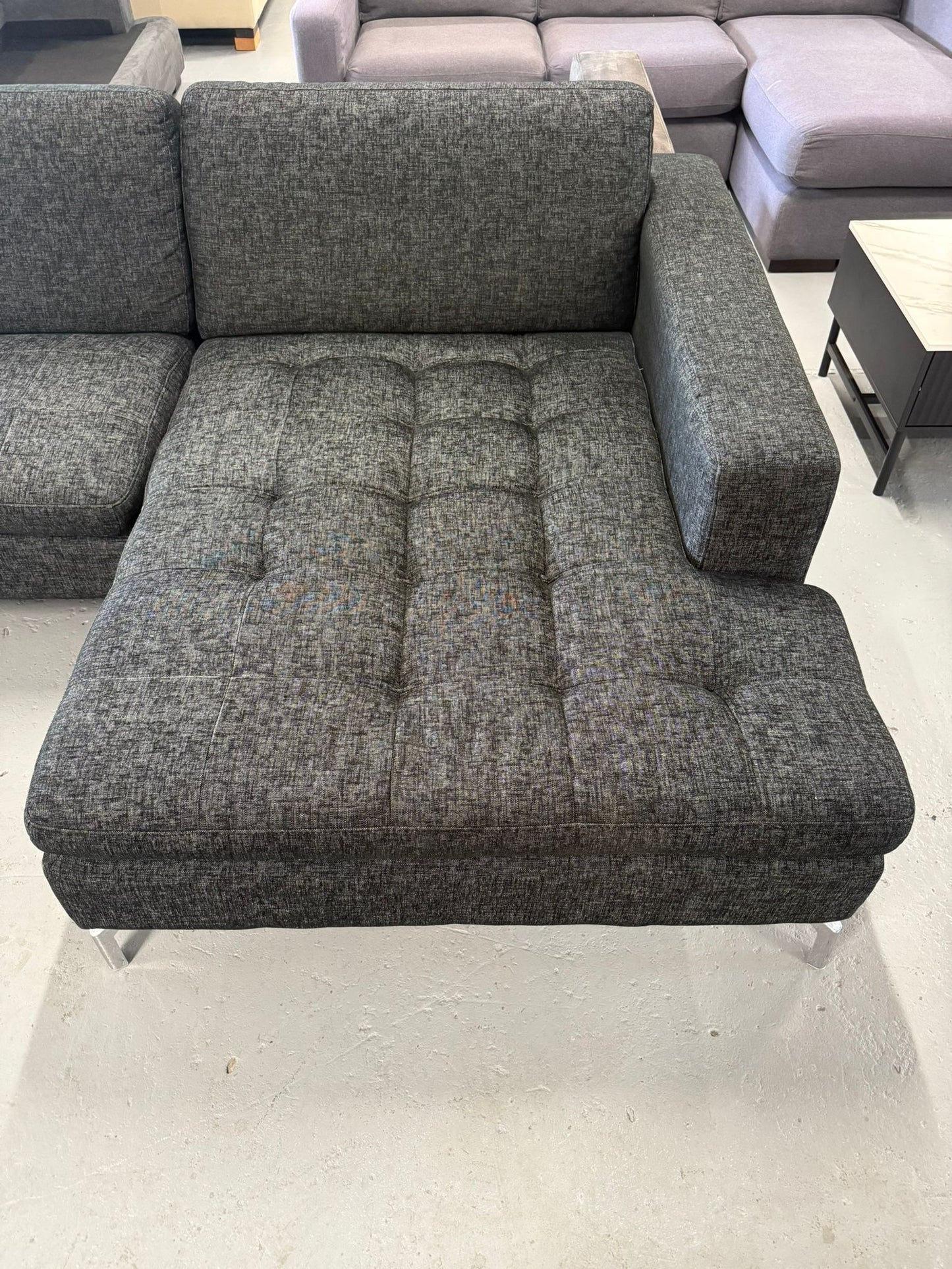 ⭐️ Nick Scali charcoal L Shape sofa | Pre-owned – Steam cleaned | SYDNEY WIDE DELIVERY