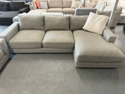 ⭐️ Grey L shape + rotating arm chair | Pre-owned – Steam cleaned | SYDNEY WIDE DELIVERY