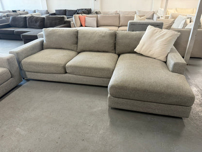 ⭐️ Grey L shape + rotating arm chair | Pre-owned – Steam cleaned | SYDNEY WIDE DELIVERY